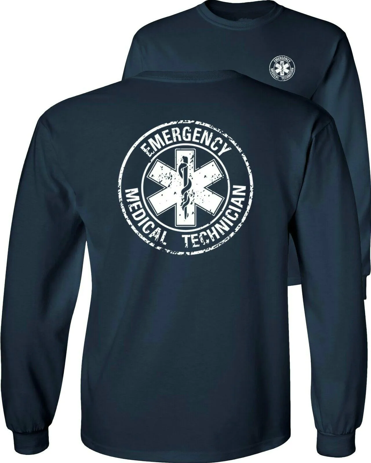 

Circle Distressed Paramedic Technician Hoodie EMS EMT Occupational Cotton O-Neck Unisex Sweatshirt