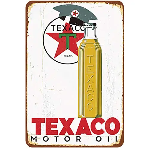 

Original Retro Design Motor Oils Tin Metal Signs Wall Art | Thick Tinplate Print Poster Wall Decoration for Garage