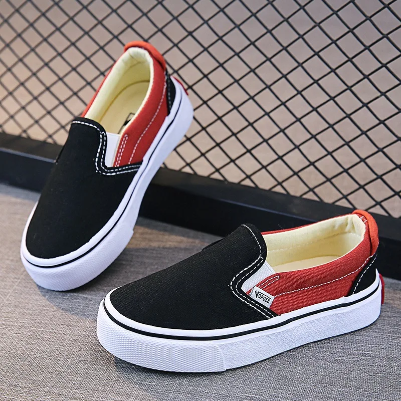 

Children's Canvas Shoes 2021 Korean Style Set Foot Boys and Girls Shoes Low-top One-step Fashion Casual Shoes School Student Hot
