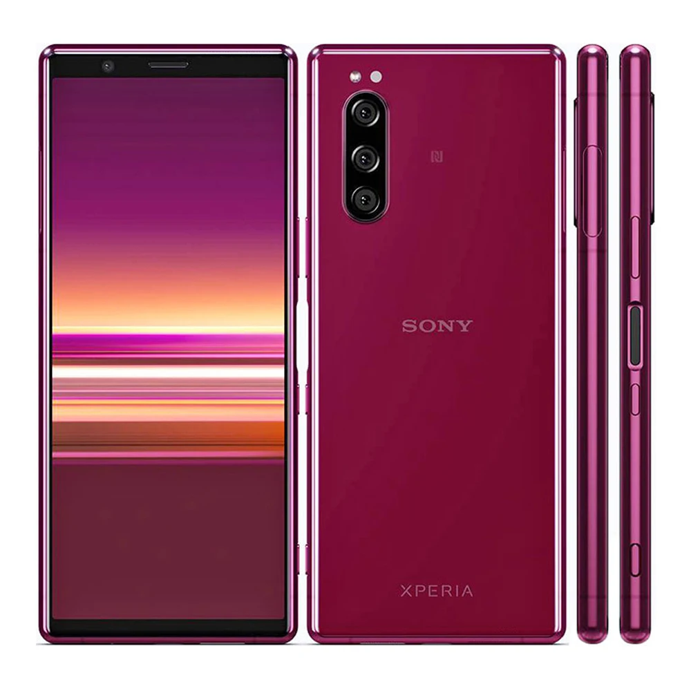 sony xperia 5 j8210 android mobile phone 4g lte 6 1 octa core 6gb128gb 13mp5mp triple cameras nfc fingerprint cell phone free global shipping