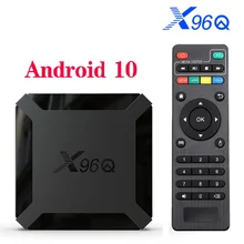 X96Q Android 10.0 TV Box 2GB 16GB Allwinner H313 Quad Core 4K 60fps H.265 2.G Wifi Player Store Yout