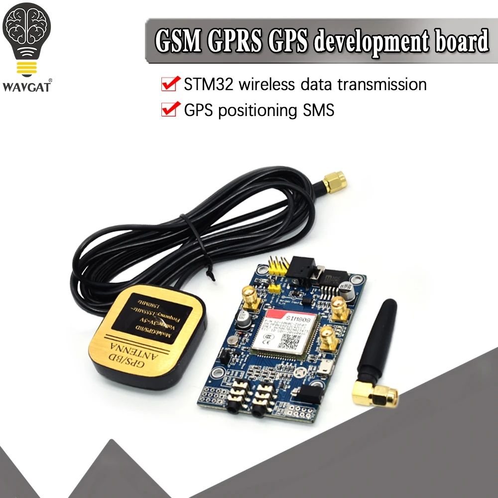 SIM808 модуль GSM GPRS GPS макетная плата IPX SMA с антенной для Arduino Raspberry Pi Поддержка 2G 3G 4G SIM