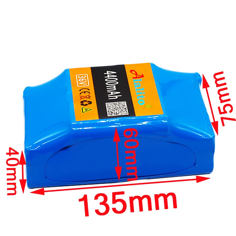 100% новый 36v 4.4ah литиевая батарея 10s2p 4400mAh лития ионный пакет 42В 4400 мАч скутер твист