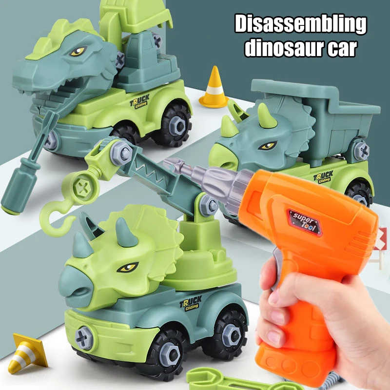 

NEW Disassembly Dinosaur Toy Model Engineering Car Toys Screw Creative Tool Educational Blocks Toys for Kids Christmas gifts