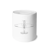 aircraft line structure money box saving banks ceramic coin case kids adults