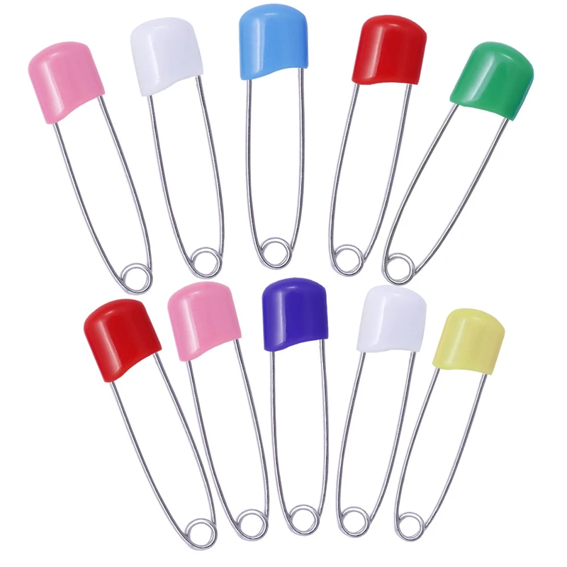 MIUSIE 20Pcs Plastic Head Safety Pins Baby Kids Cloth Nappy Locking Brooch Buckles Colorful Needle Sewing Tools | Дом и сад