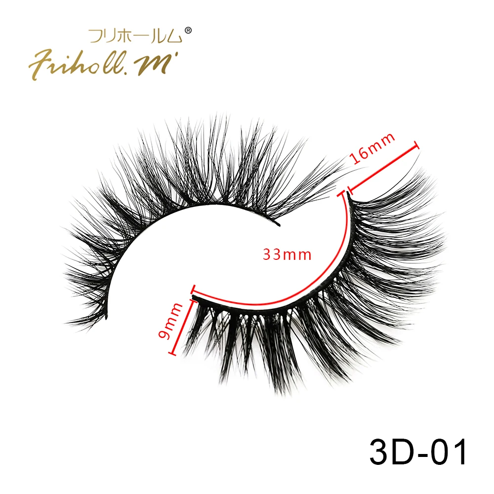Friholl. m ресницы 6 пар 25 мм Искусственные норковые ресницы роскошный макияж 3d5d синтетические шелковые накладные ресницы индивидуальная посылка