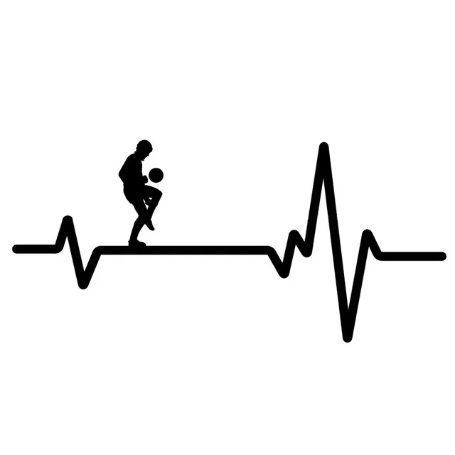 

15.9CM*7.4CM Fun Man Juggling Ball Practice Heartbeat Vinyl Black/Silver Car Sticker