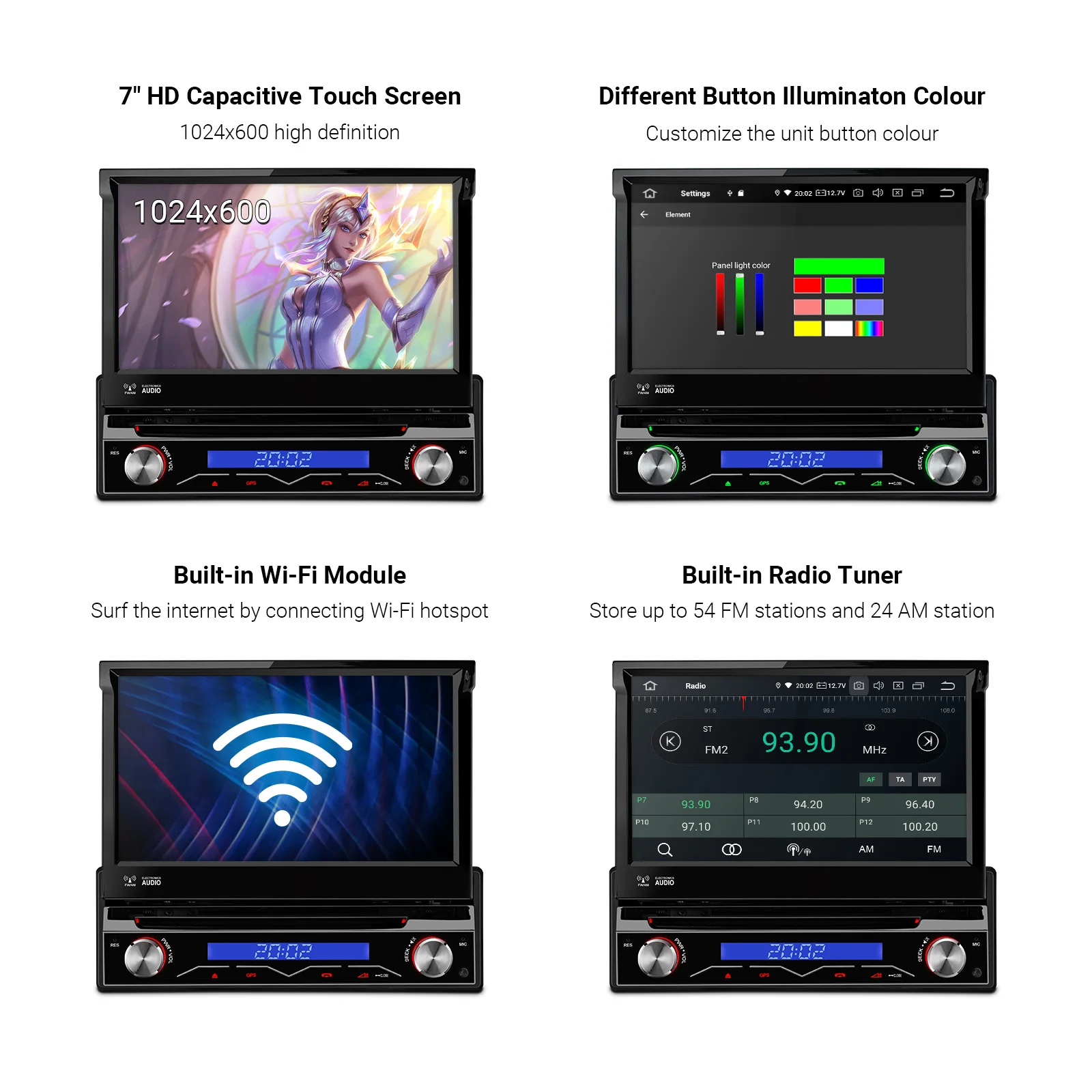 XTRONS Универсальный 7-дюймовый Android 10 0 Qualcomm Bluetooth 5 1 Din автомобильный DVD стерео радио