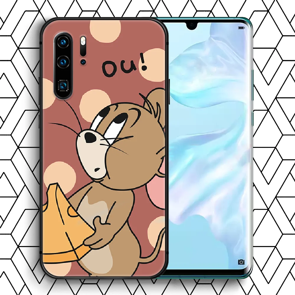 

Cat And Mouse Tom Jerry Phone Case For Huawei P Mate 10 20 30 40 Lite Pro smart Z 2019 nova 5t Etui Soft Coque Luxury