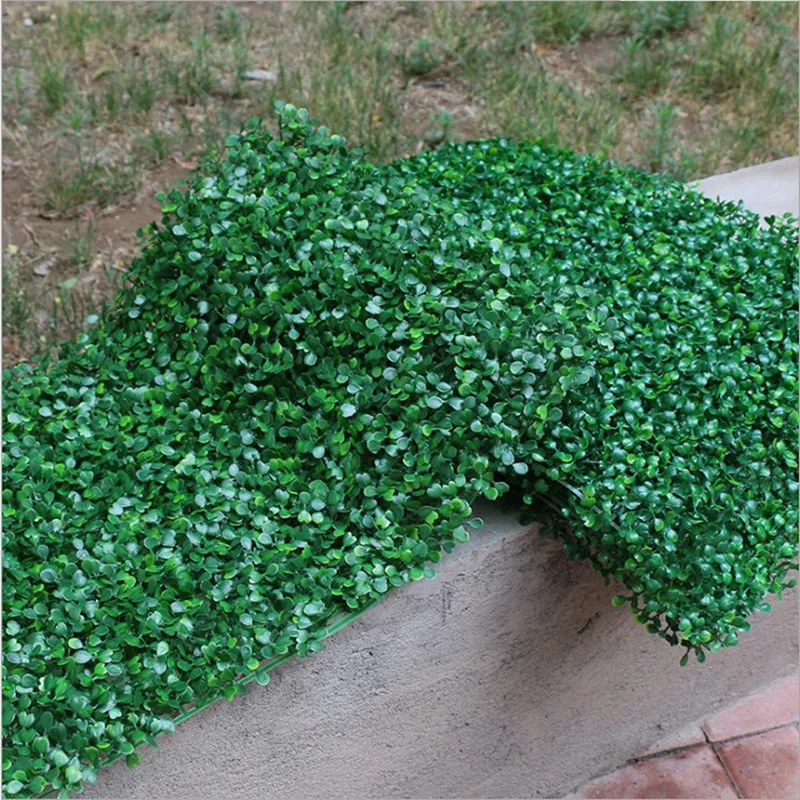 

Free Shipping Artificial Grass plastic boxwood mat topiary tree Milan Grass for garden home wedding decoration 5pcs