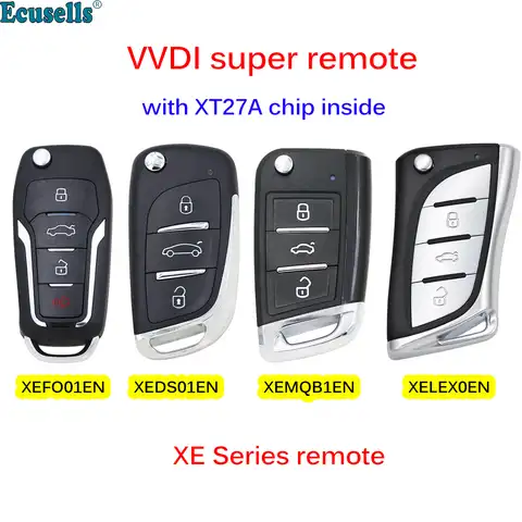 Xhorse XEDS01EN/XEFO01EN/XEMQB1EN/XELEX0EN XE series VVDI Super Remote с чипом XT27A для VVDI2/VVDI Key Tool Max mini Key tool