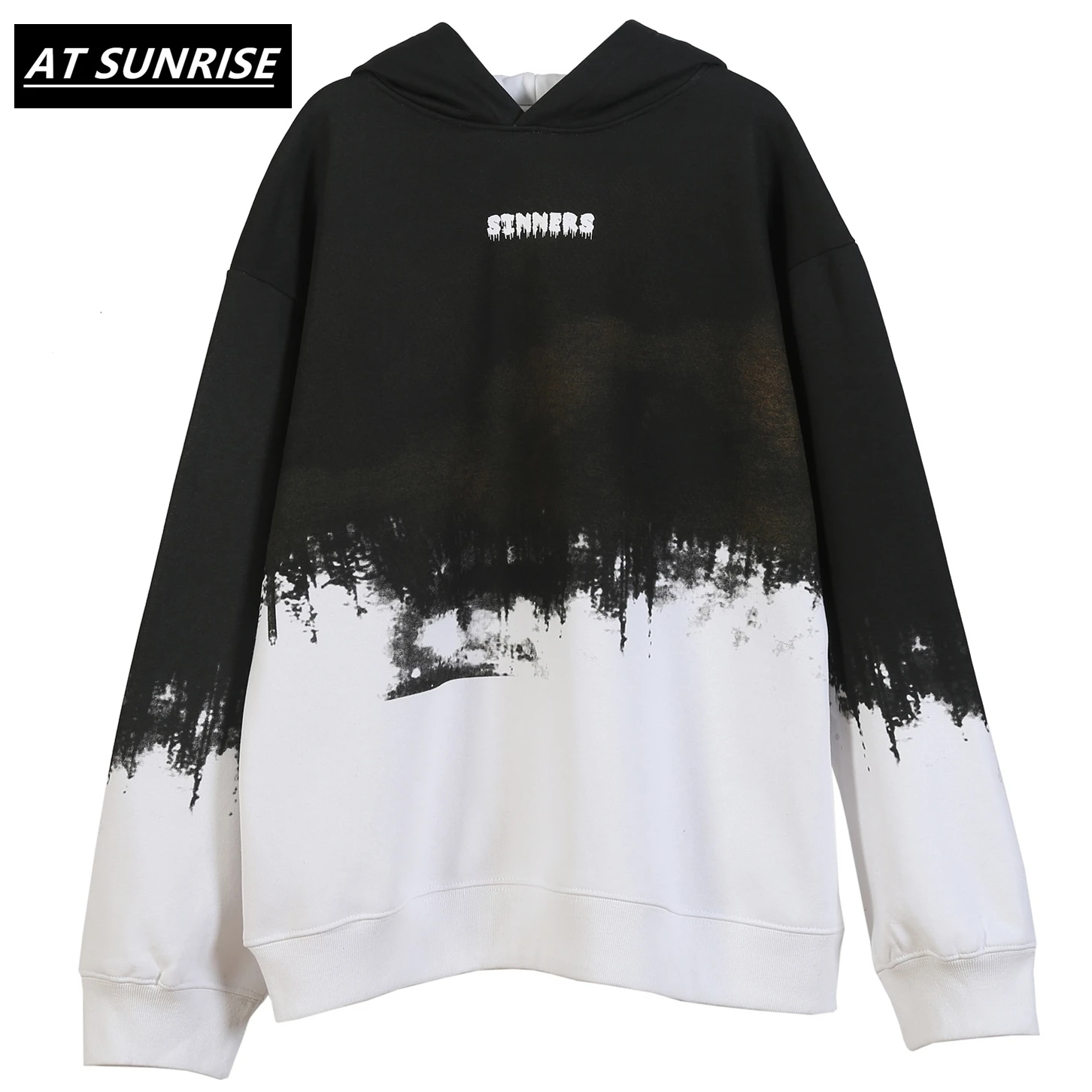 Свитшот мужской флисовый в стиле хип-хоп худи с принтом тай-дай уличная одежда