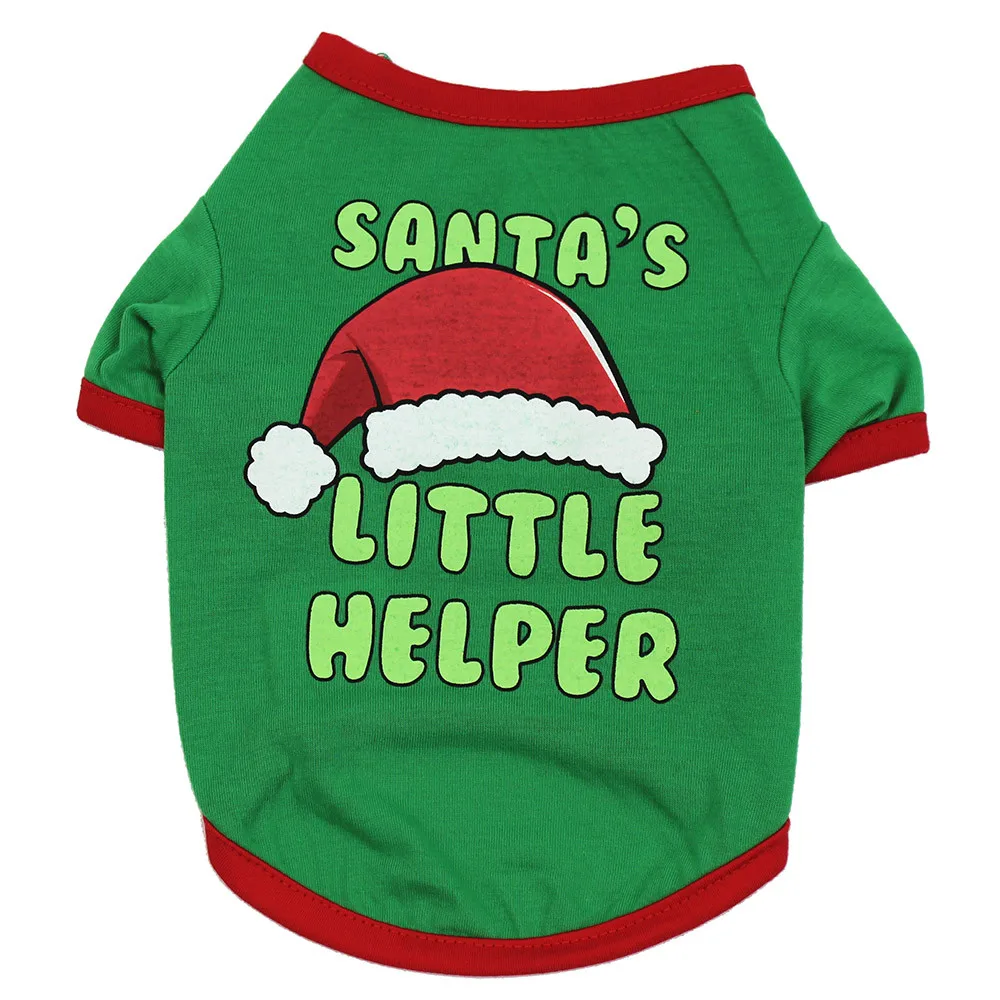 Pet Dog Clothes Christmas Costume Cute Cartoon Clothes For Small Dog Cloth Christmas Clothing Polyester T shirt Puppy Costume