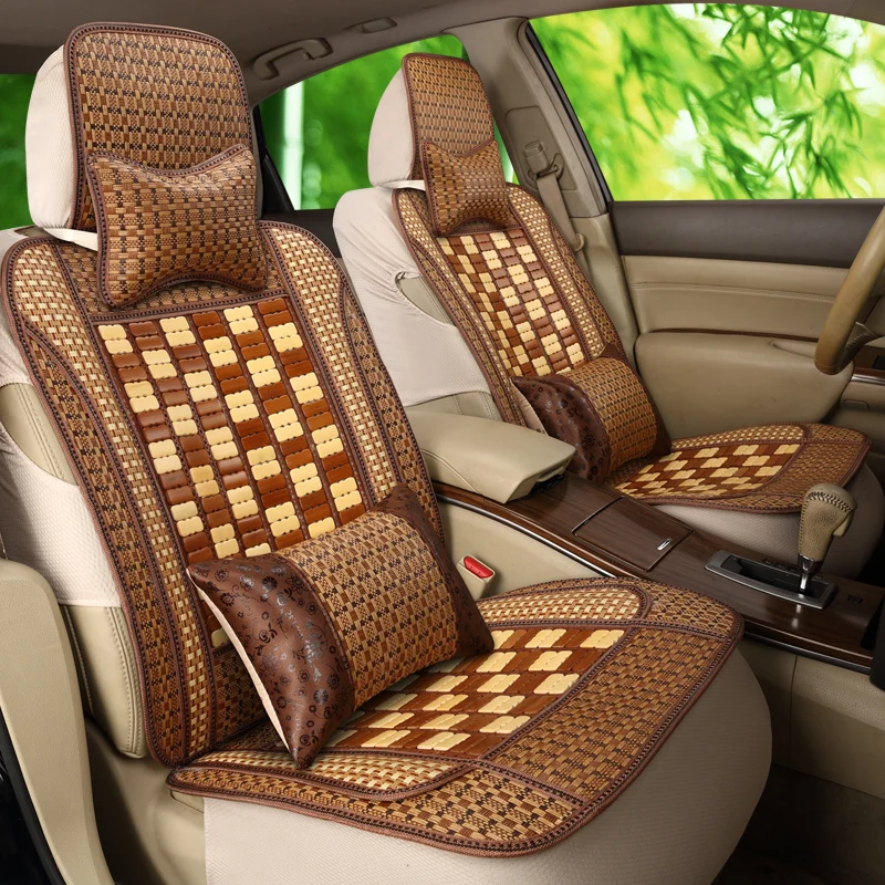 

Car seat cushion summer bamboo natural bamboo bamboo filament car mat mat cushion cushion car single monolithic with back of a c