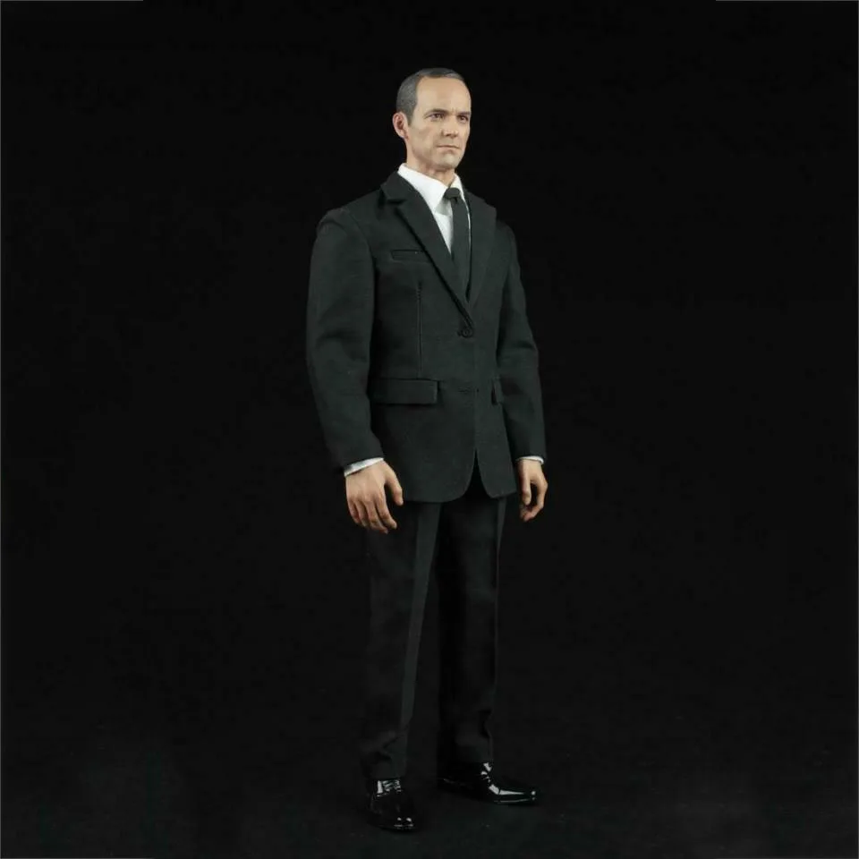 

1/6th A004W черный костюм белая рубашка AFS Для Мужчин's торжественный комплект подходит для 12 "Мужской фигурку средства ухода за кожей