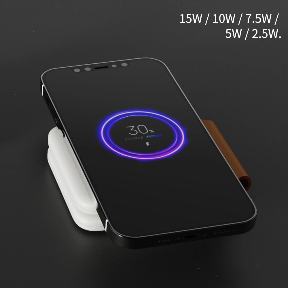 bonola 2 in 1 foldable magnetic wireless chargers for iphone 12 pro max miniiwatchairpods 2pro portable charging dock station free global shipping