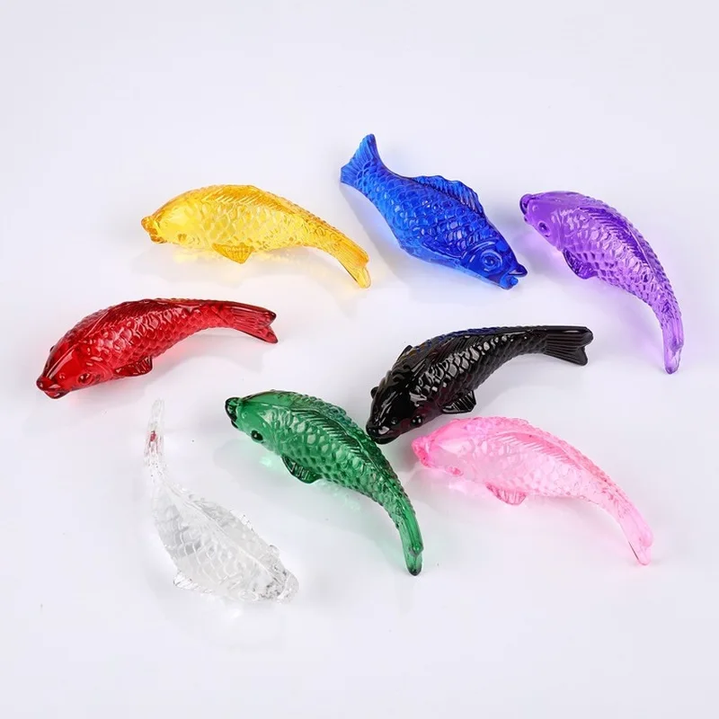 

5/9cm Crystal goldfish Feng Shui Fortune Wealth fish tank to decorate Home Office Decoration Tabletop Ornaments Lucky Gifts