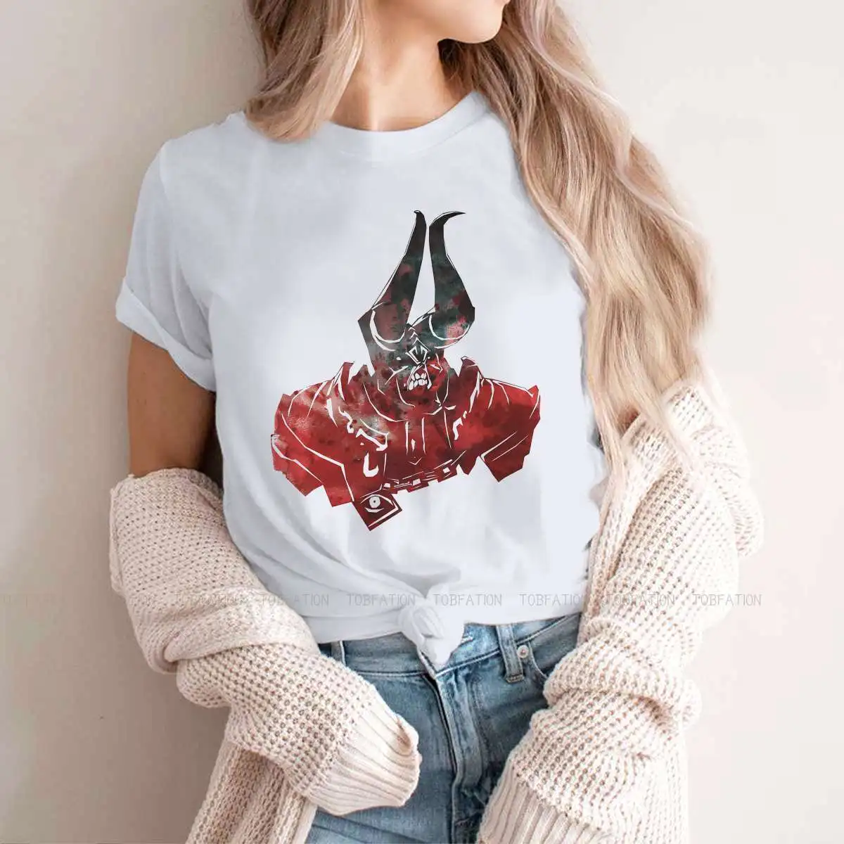 

Женская футболка из чистого хлопка, с круглым вырезом, большого размера