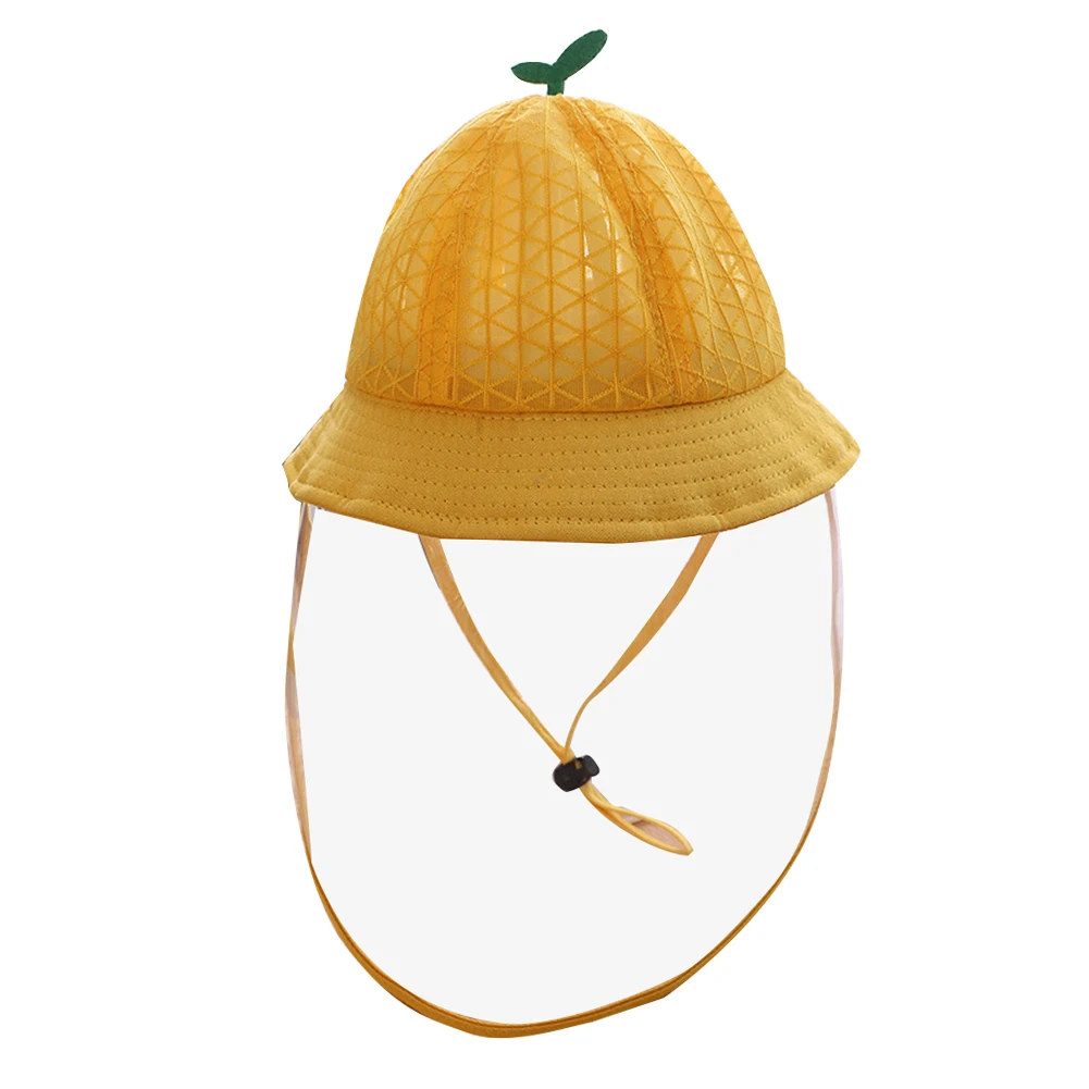 

Anti Droplet New Kids Breathable Mesh Dust Proof Anti Droplet Full Face Shield Bucket Cap Hat face shield mask