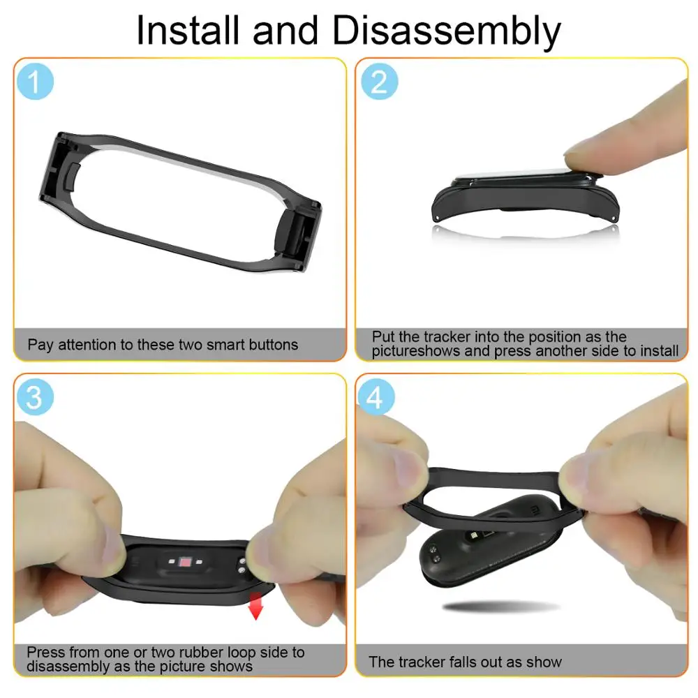 

Strap For Xiaomi Mi Band 3 4 5Wrist Metal Bracelet Screwless Stainless Steel MIband for Mi Band 5 6 Strap Wristbands Pulseira