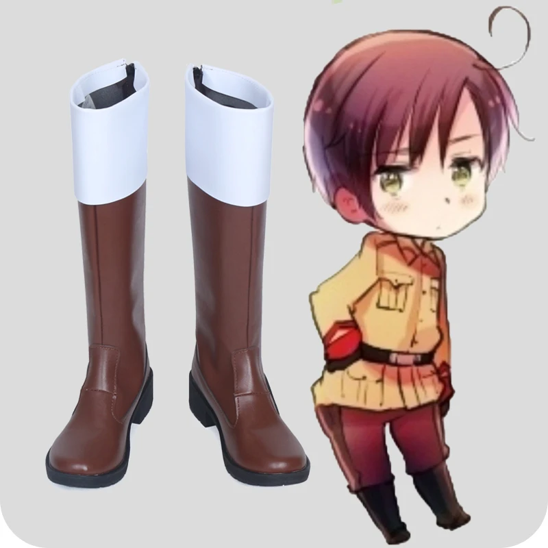 

Anime Hetalia Axis Powers Cosplay Shoes Boots Lovino Vargas Cosplay Shoes Halloween Party Daily Leisure Shoes