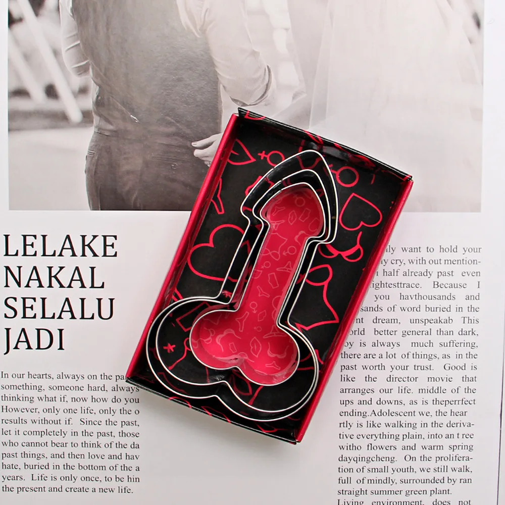 3 шт. пенис для нарезки печенья в виде ко Дню Святого Валентина забавные