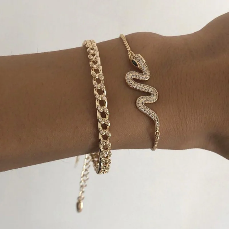 

Snake Bracelet For Women Boho Snake Set Charm Chain Cute Animal Bracelets Cute Accessories Jewelry Best Gift Mijue