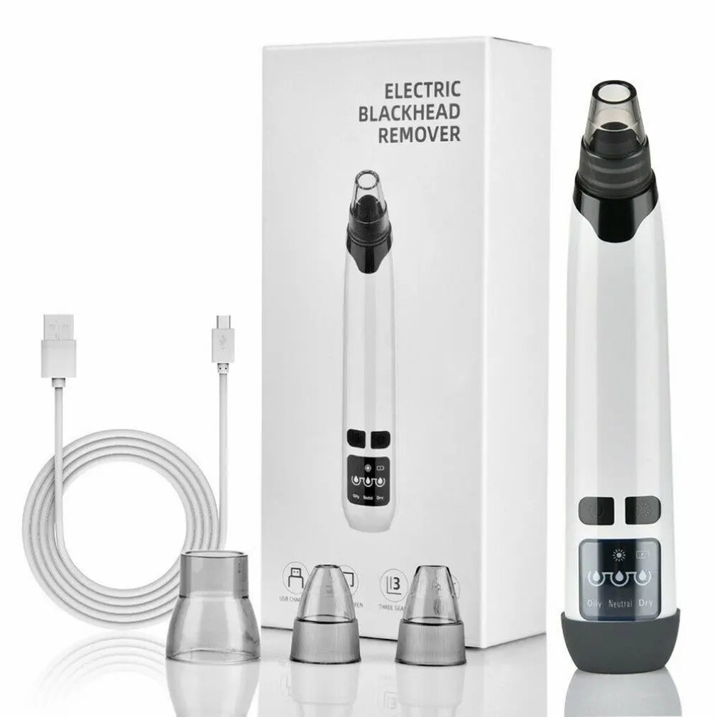 

4-Head Blackhead Remover Vacuum Suction Pore Cleaner Deep Cleaning Face Nose T Zone Acne Pimple Removal Beauty Skin Care Tool