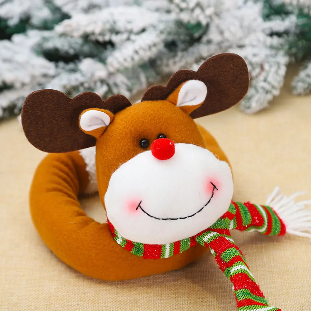 Снеговик занавес пряжка Рождественское украшение для дома милый Санта Клаус