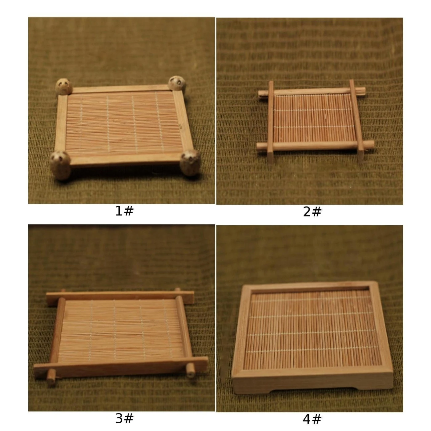 Обеденный стол квадратный коврик для чашки Натуральный Бамбуковый держатель