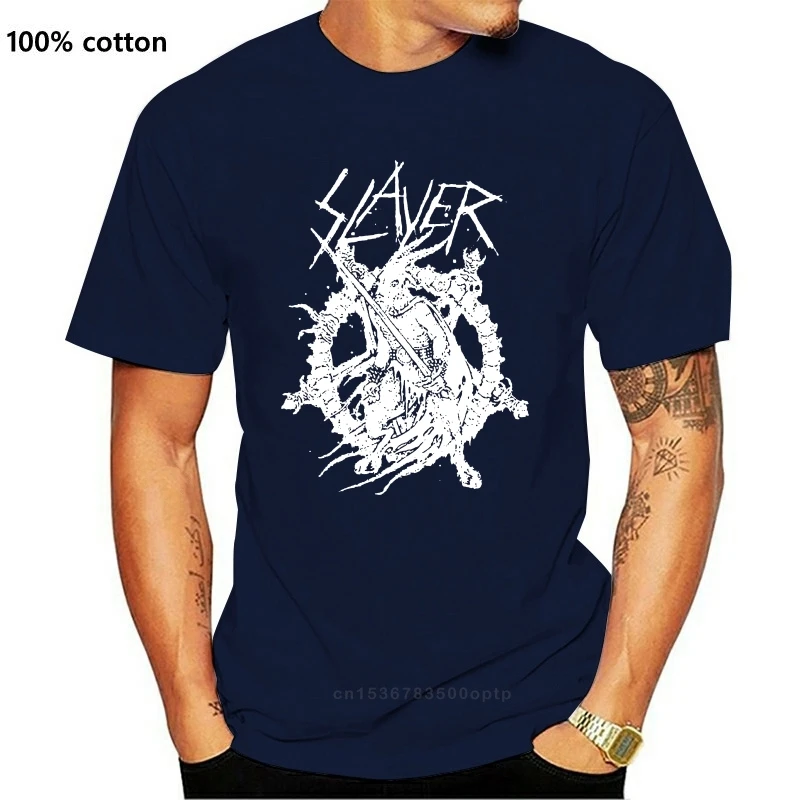 

Новинка, черная металлическая футболка Slayer-постер v2, все размеры
