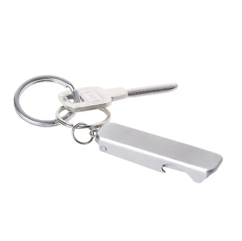

2 in 1 Nail Clipper Bottle Opener EDC Pocket Tool Nail File Keychain For Travel A0KA