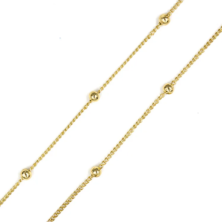 Простая золотая бусина клипса цепочка для очков Шея висящая анти капля