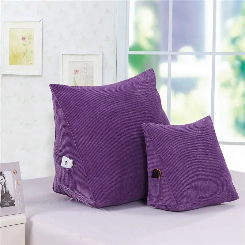 45 Треугольные Подушки 60*50*30 кукурузная ткань с мягким ворсом поясничная подушка