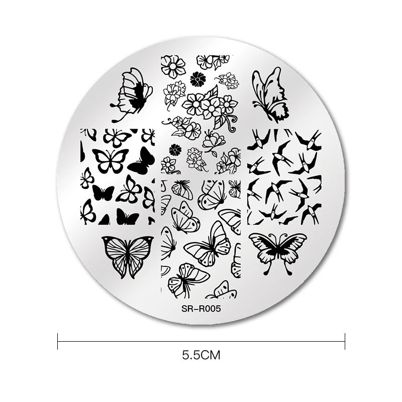 Пластина для стемпинга Четыре лилии шаблон из нержавеющей стали с изображением