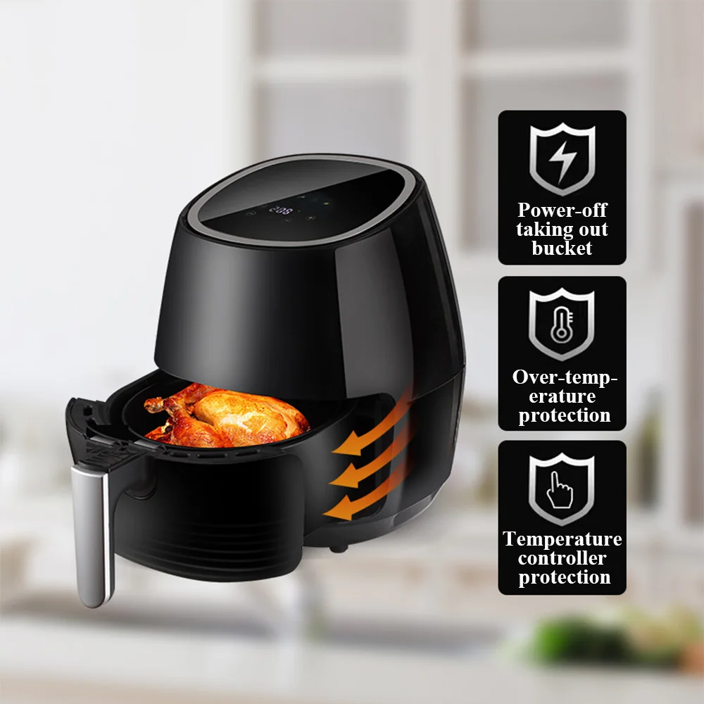 1250 Вт 6.5Qt смарт сенсорный ЖК цифровой Воздушный фритюрница здоровье плита пиццы