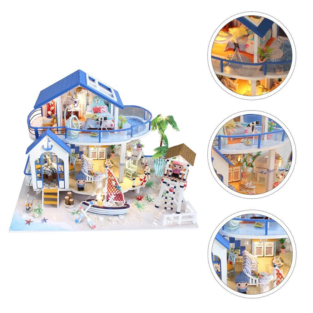 1 Набор красочная модель дома DIY игрушка морская тема Сборная креативная или