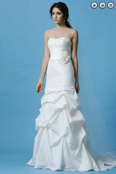 

Free shipping fashion 2016 bridal dress brides white long dress plus size sweetheart elegant fish tail wedding dresses trim