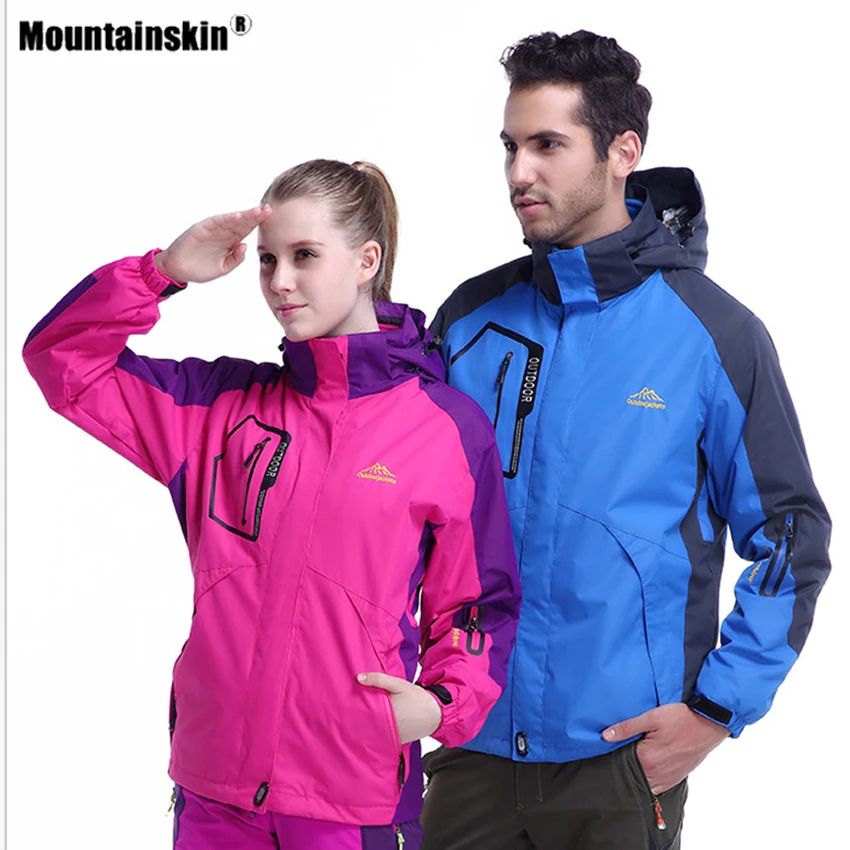 Mountainskin для мужчин и женщин зимние 2 шт. флисовые походные куртки спорта на