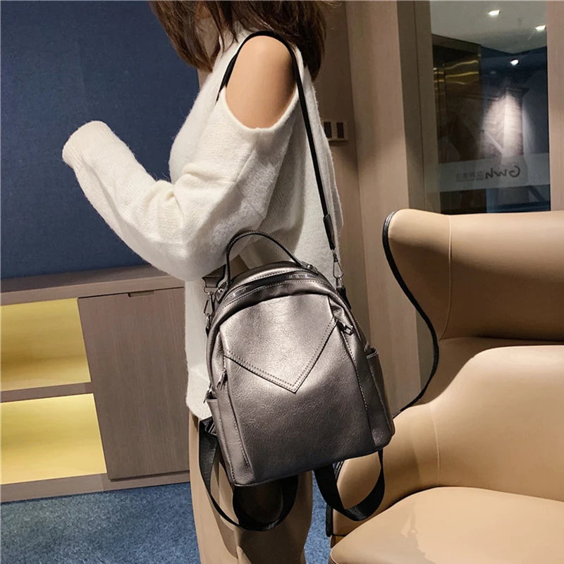 Рюкзак женский из искусственной кожи многофункциональный школьный для