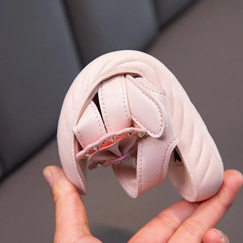 

Children's sandals Girls' sandals Children's summer shoes 2021 new hot cut princess sweet soft leather sandals with bow tie bow