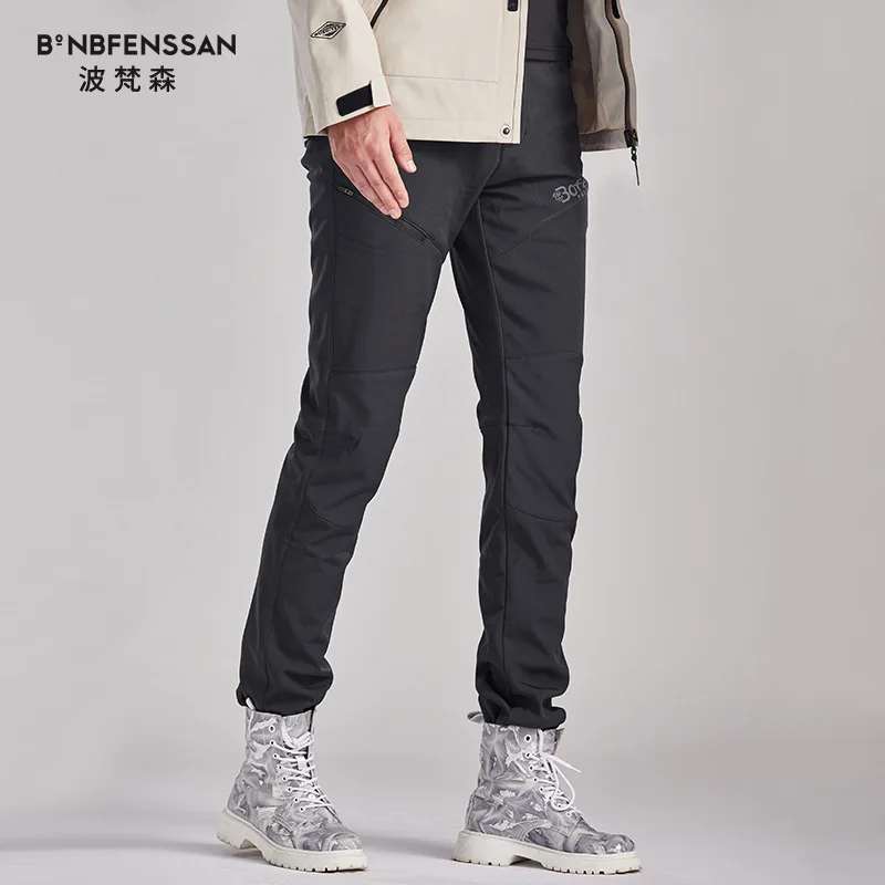 Новинка 2019 Зимние флисовые Походные штаны водонепроницаемые брюки для мужчин и