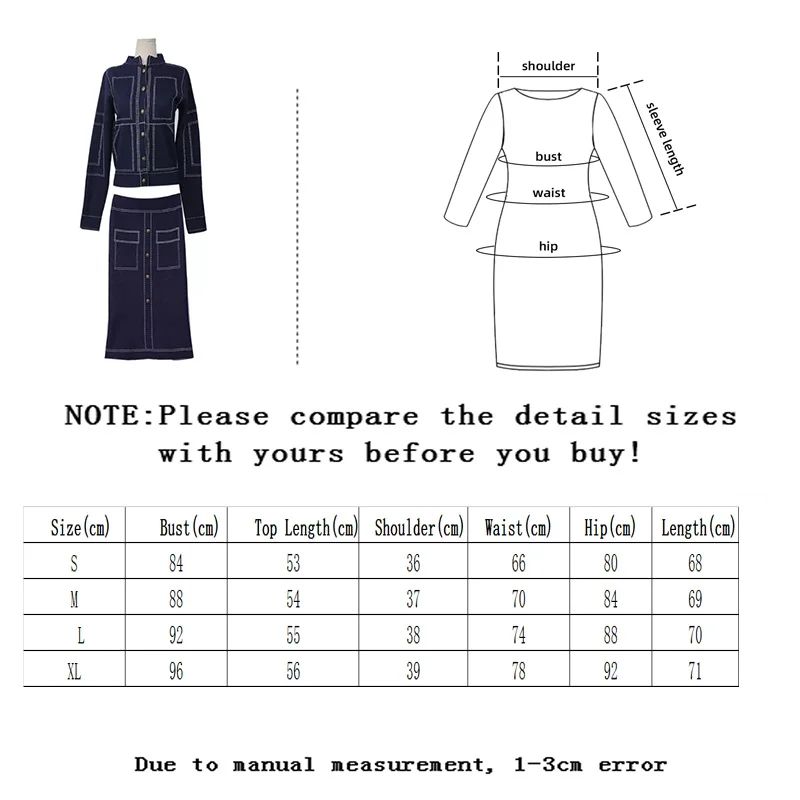 

Vangull Thin Bag Hip Suit OL Professional Dress Female Temperament Suit Knitted Round Neck Tops Sheath Split 2 Piece Set