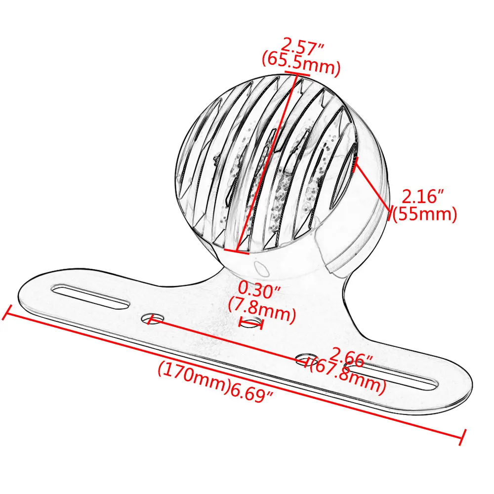 Красные линзы мотоциклетный держатель номерного знака светодиодный задний