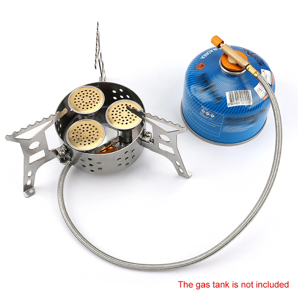 

9000W Foldable Stove Portable Three Core Heads Camp Stove Windproof Gas Stove Burner Outdoor Camping Equipment Cookware
