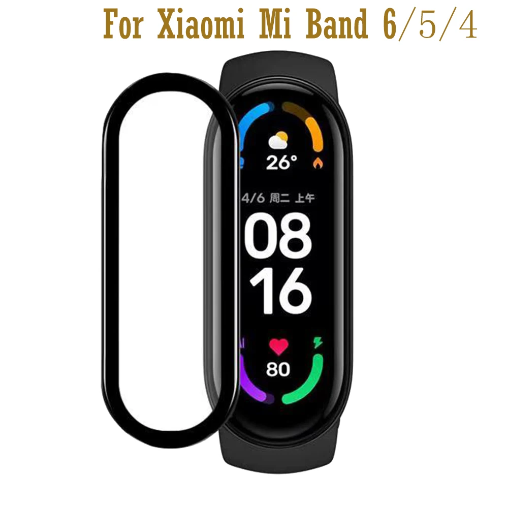 

2pc/lots Screen Protective Film For Xiaomi Mi Band 6 5 4 Clear 3D Soft Transparent Ultra-thin Full Cover Accessories Curvedfilms