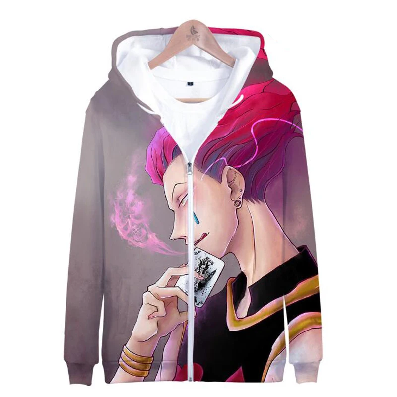 

Anime Hunter X Hunter HIsoka 3D Print Women/Men Hoodies Sweatshirt Streetwear Hip Hop Zipper Hooded Jacket Funny Clothes Cosplay