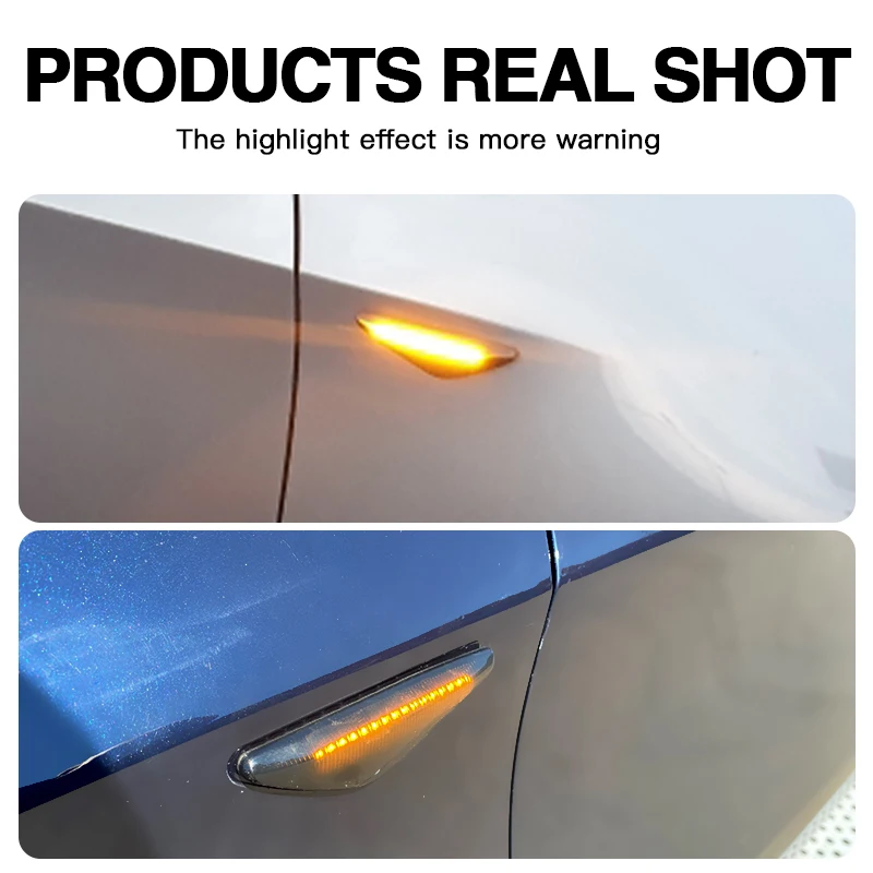 

2PCS Dynamic Flowing LED Side Marker Signal Light For BMW X5 E70 X6 E71 E72 X3 F25 Sequential Blinker Lamp