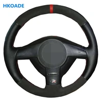 customize suede steering wheel cover for volkswagen vw golf 4 mk4 1998 2004 passat b5 1996 2005 polo 1999 2002 seat leon